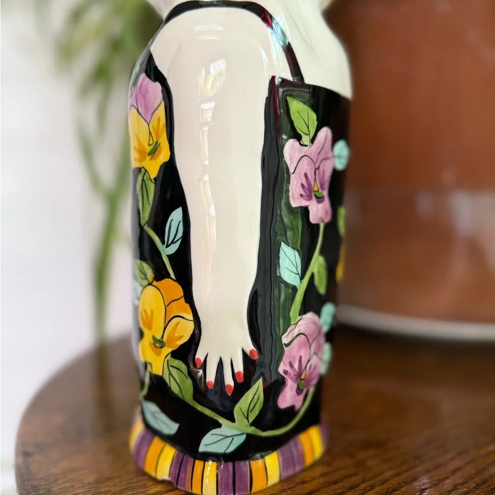 Bella Casa By Ganz Ceramic Lady Vase Sophie Hand Painted Susan Paley